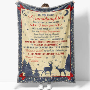 Christmas Blanket for Granddaughter - Hold This Tight